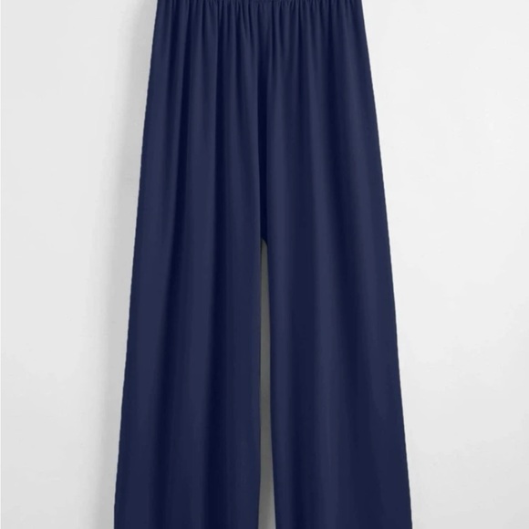 Shein Mulvari Single Button Wide Leg Pants - Picture 2 of 3